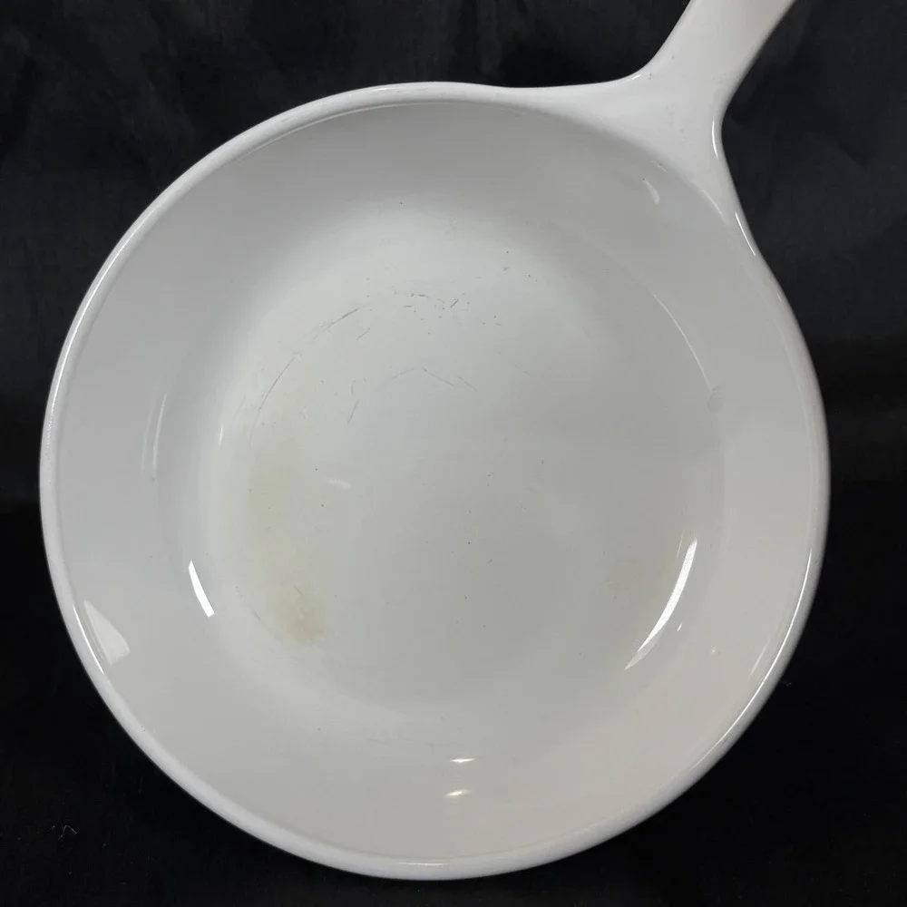 Vintage Corning Ware Blue Cornflower P-41 Petite Pan and White Skillet Set